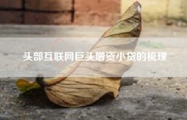 头部互联网巨头增资小贷的梳理