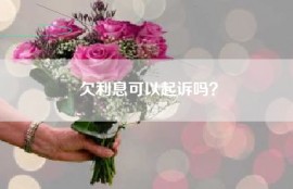 欠利息可以起诉吗？