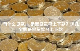 有什么贷款app是黑贷款马上下款？这几个就是黑贷款马上下款