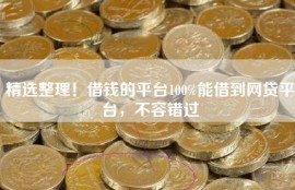 精选整理！借钱的平台100%能借到网贷平台，不容错过
