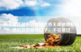 网上借钱被拒，试试这些无视逾期和负债的贷款借款口子，不容错过