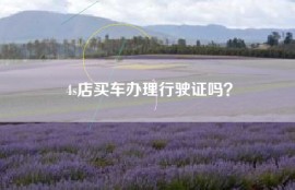 4s店买车办理行驶证吗？