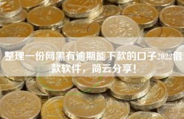 整理一份网黑有逾期能下款的口子2022借款软件，简云分享！