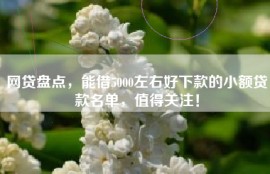 网贷盘点，能借5000左右好下款的小额贷款名单，值得关注！