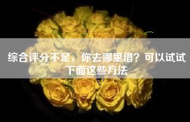 综合评分不足，你去哪里借？可以试试下面这些方法
