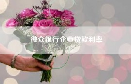 微众银行企业贷款利率