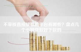 不审核直接放款的平台有哪些？盘点几个小额贷款好下款的