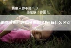 消费分期和账单分期哪个好?有什么区别?