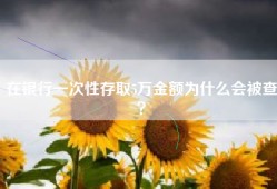 在银行一次性存取5万金额为什么会被查？