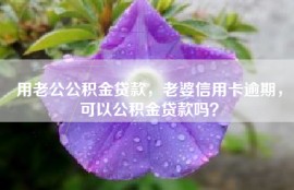 用老公公积金贷款，老婆信用卡逾期，可以公积金贷款吗？