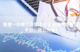 整理一份哪个贷款平台容易借到钱网贷平台，简云分享！