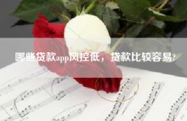 哪些贷款app风控低，贷款比较容易?