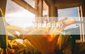 小产权房能贷款吗？