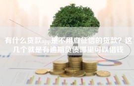 有什么贷款app是不用查征信的贷款？这几个就是有逾期负债哪里可以借钱