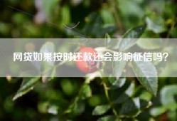 网贷如果按时还款还会影响征信吗？