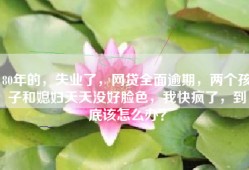 80年的，失业了，网贷全面逾期，两个孩子和媳妇天天没好脸色，我快疯了，到底该怎么办？