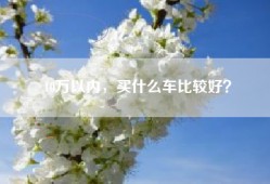 10万以内，买什么车比较好？