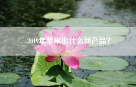 2019年苹果出什么新产品？