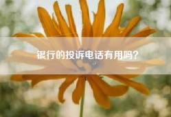 银行的投诉电话有用吗？