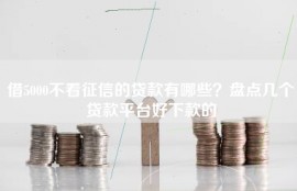 借5000不看征信的贷款有哪些？盘点几个贷款平台好下款的