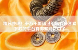 精选整理！千万不能错过的借款最容易下款的平台有哪些网贷口子