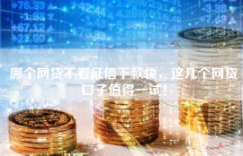 哪个网贷不看征信下款快，这几个网贷口子值得一试！