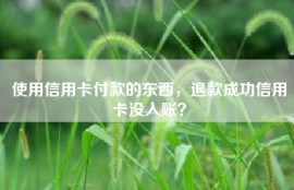 使用信用卡付款的东西，退款成功信用卡没入账？