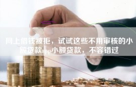 网上借钱被拒，试试这些不用审核的小额贷款app小额贷款，不容错过