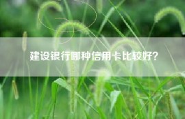 建设银行哪种信用卡比较好？
