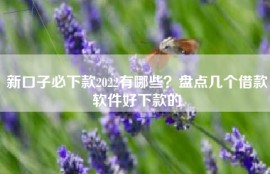 新口子必下款2022有哪些？盘点几个借款软件好下款的