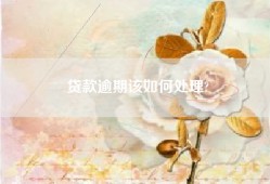 贷款逾期该如何处理?