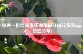 整理一份网贷借钱哪家最好借钱贷款app，简云分享！