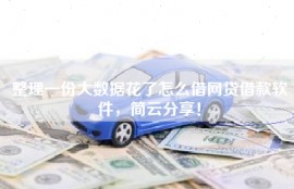 整理一份大数据花了怎么借网贷借款软件，简云分享！