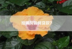 按揭房如何贷款？