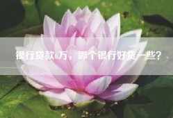 银行贷款6万，哪个银行好贷一些？