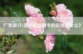 广发银行e贷卡和信用卡的区别是什么？
