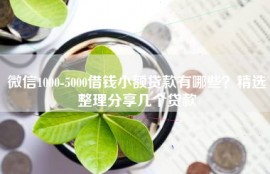 微信1000-5000借钱小额贷款有哪些？精选整理分享几个贷款