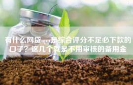 有什么网贷app是综合评分不足必下款的口子？这几个就是不用审核的备用金