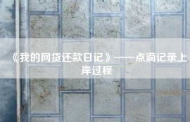 《我的网贷还款日记》——点滴记录上岸过程