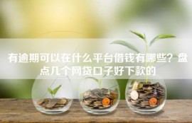 有逾期可以在什么平台借钱有哪些？盘点几个网贷口子好下款的