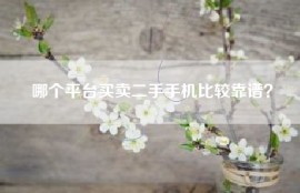哪个平台买卖二手手机比较靠谱？
