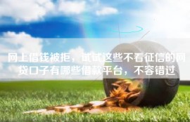 网上借钱被拒，试试这些不看征信的网贷口子有哪些借款平台，不容错过