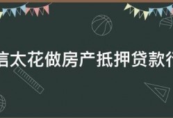 征信太花做房产抵押贷款行吗