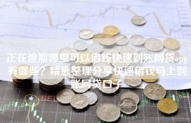 正在逾期哪里可以借钱快速到账网贷app有哪些？精选整理分享快速借钱马上到账网贷口子