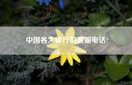中国各大银行的客服电话?