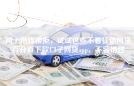 网上借钱被拒，试试这些不看征信网贷百分百下款口子网贷app，不容错过