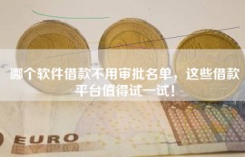 哪个软件借款不用审批名单，这些借款平台值得试一试！