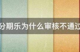 分期乐为什么审核不通过