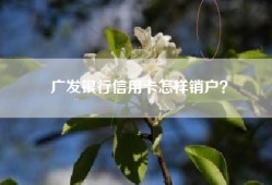 广发银行信用卡怎样销户？