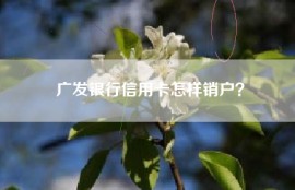 广发银行信用卡怎样销户？